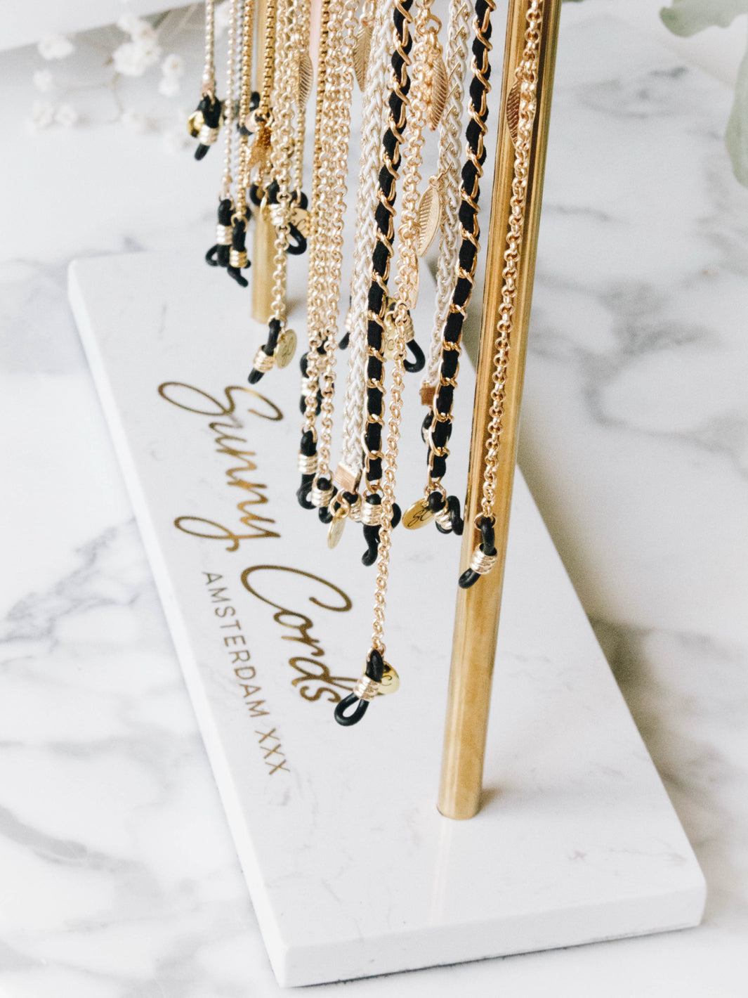 Gold-marble Display Stand